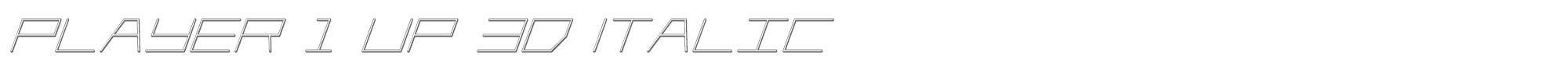 Player 1 Up player1up3dital.ttf font preview