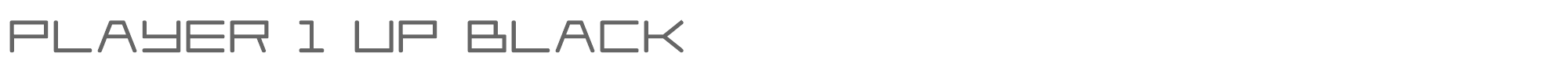 Player 1 Up player1upblack.ttf font preview