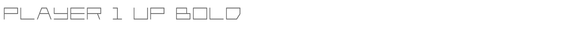 Player 1 Up player1upbold.ttf font preview