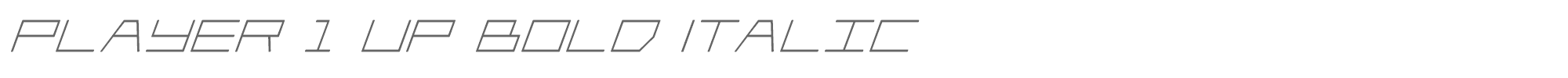 Player 1 Up player1upboldital.ttf font preview