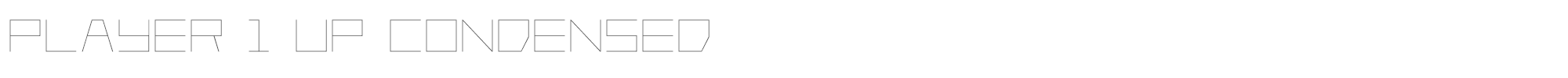 Player 1 Up player1upcond.ttf font preview