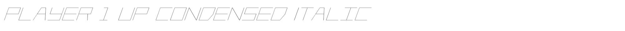 Player 1 Up player1upcondital.ttf font preview