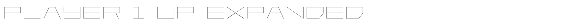 Player 1 Up player1upexpand.ttf font preview