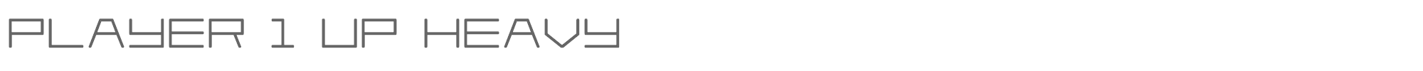 Player 1 Up player1upheavy.ttf font preview