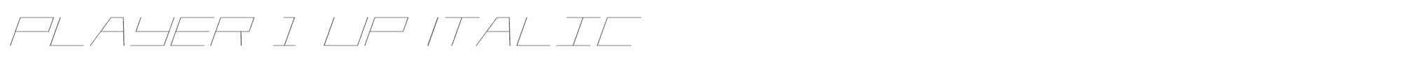 Player 1 Up player1upital.ttf font preview