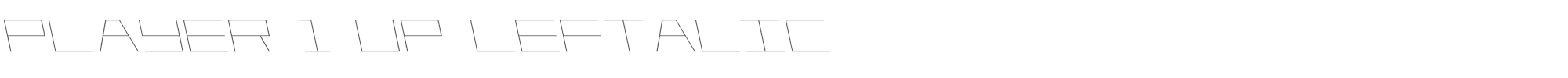 Player 1 Up player1upleft.ttf font preview