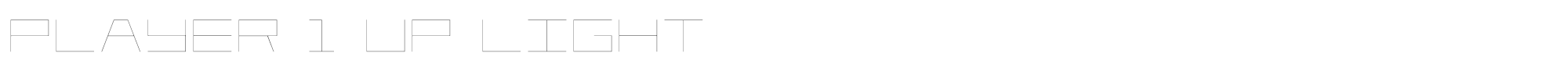 Player 1 Up player1uplight.ttf font preview