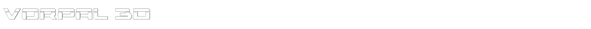 Vorpal vorpal3d.ttf font preview