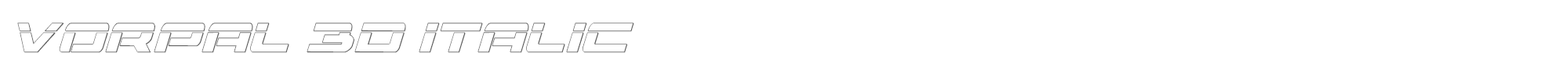 Vorpal vorpal3dital.ttf font preview