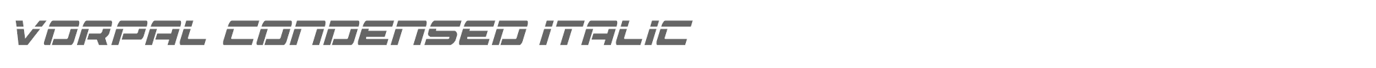 Vorpal vorpalcondital.ttf font preview