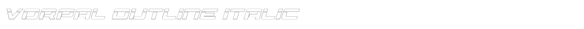 Vorpal vorpaloutital.ttf font preview
