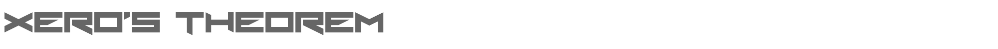 Xero's Theorem xeros_theorem.ttf font preview