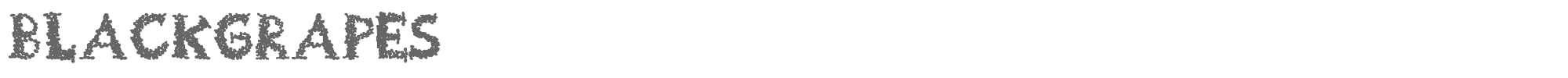Sample characters Black Grapes Font