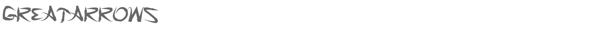 Sample characters Great Arrows Font