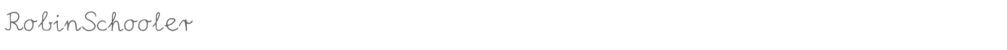 Sample characters Robin Schooler Font
