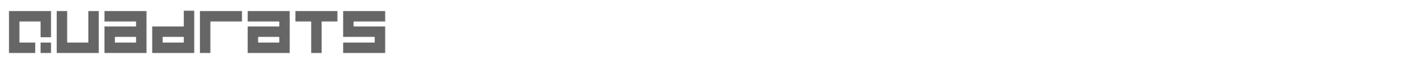Sample characters Quadrats Font