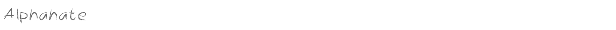 Sample characters Alphahate Font