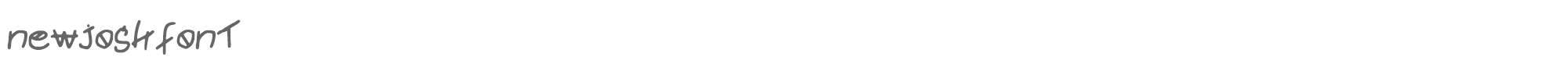 Sample characters Newjosh Font