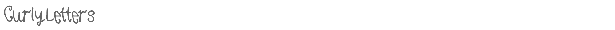 Sample characters Curly Letters Font