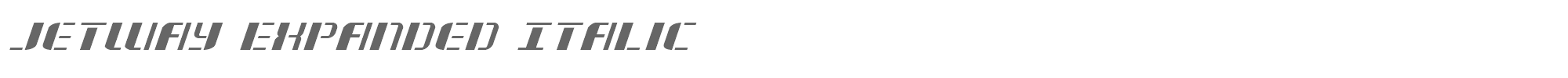 Jetway jetwayexpandital.ttf font preview