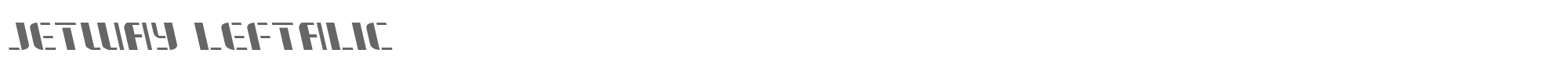Jetway jetwayleft.ttf font preview
