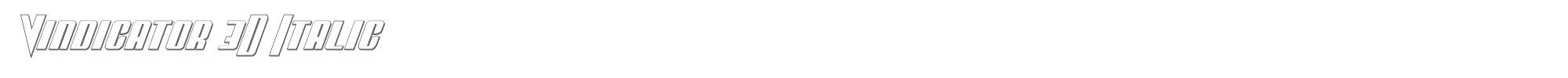 Vindicator vindicator3dital.ttf font preview