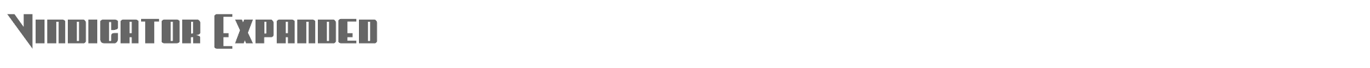 Vindicator vindicatorexpand.ttf font preview