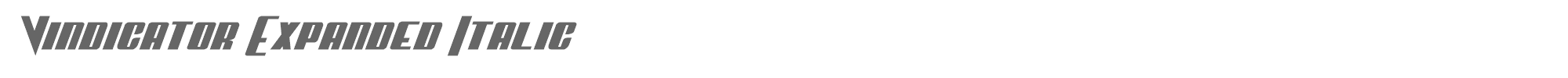 Vindicator vindicatorexpandital.ttf font preview