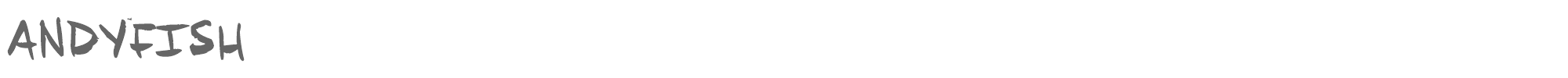 Sample characters Andy Fish Font