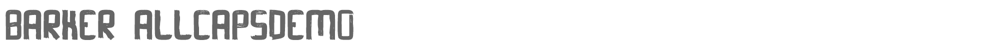 Sample characters Barker AllCaps Font
