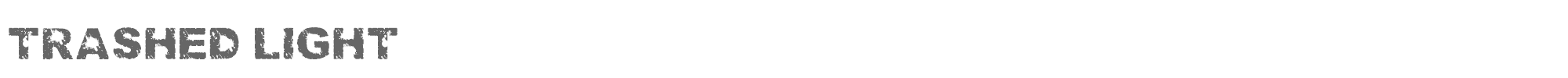 Sample characters Trashed light Font