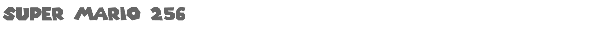 Super Mario 256 SuperMario256.ttf font preview