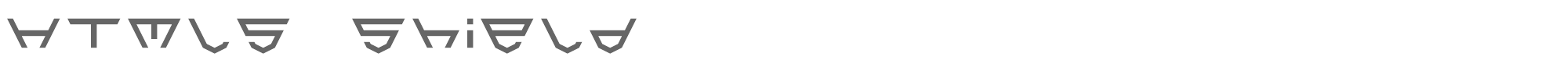 Sample characters HTML5 Shield Font