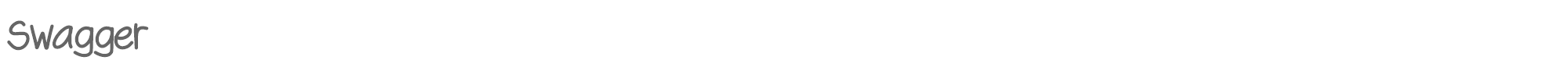 Sample characters Swagger Font