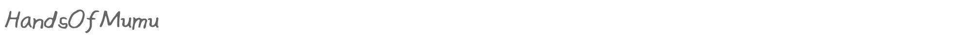 Sample characters Hands Of Mumu Font