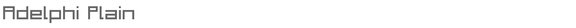 Sample characters Adelphi Plain Font