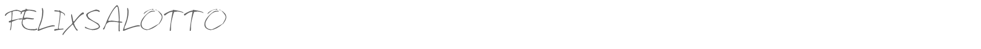 Sample characters Felixsalotto Font