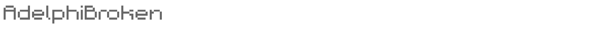 Sample characters Adelphi Broken Font