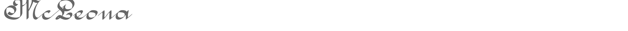 Sample characters McLeona Font