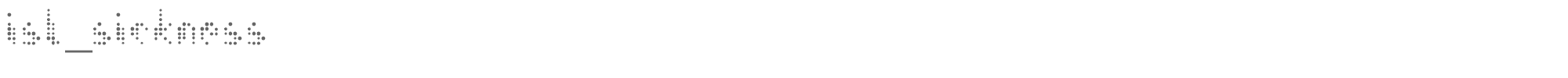 Sample characters ISL Sickness Font