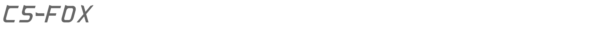 CS-Fox CS-Fox_Italic.ttf font preview