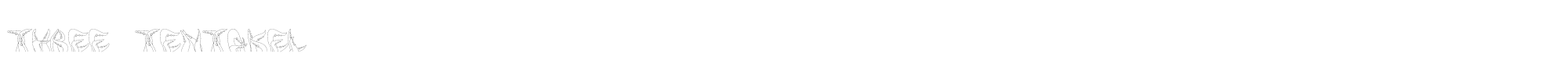 Sample characters Three Tentakel Font
