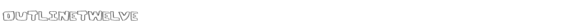 Outline Twelve OutlineTwelve.ttf font preview