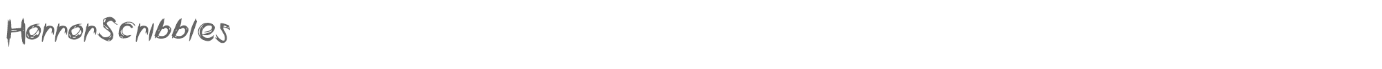 Sample characters Horror Scribbles Font