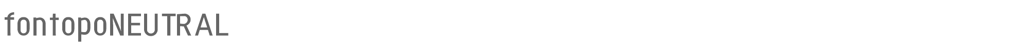 Sample characters Fontopo Neutral Font