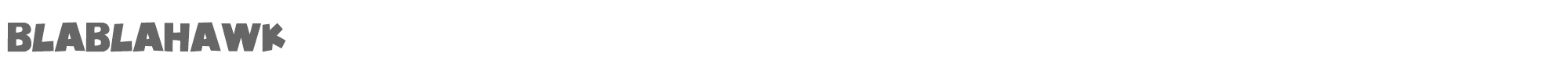 Sample characters BlablaHawk Font