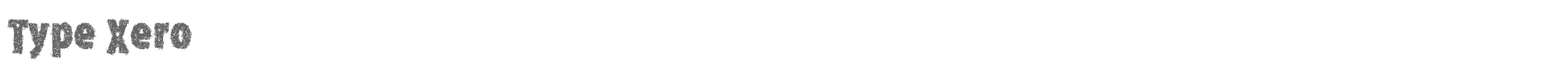 Sample characters Type Xero Font