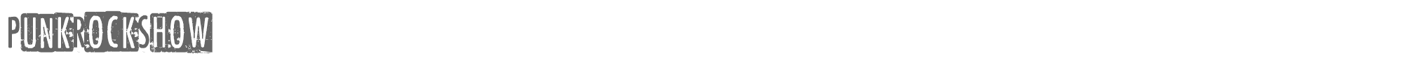 Sample characters Punk Rock Show Font