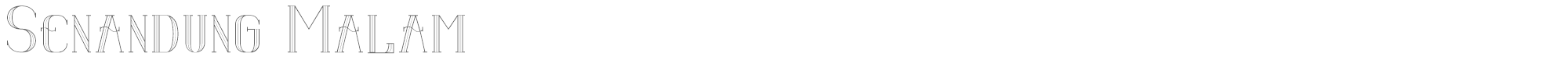 Sample characters Senandung Malam Font