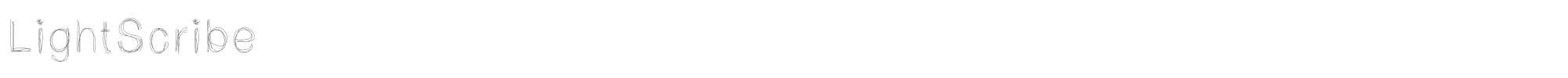 Sample characters Light Scribe Font